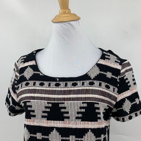 Sunday in Brooklyn Top Women S Small Black Ellery Woven Knit Aztec Anthropologie - Picture 3 of 14